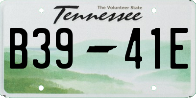 TN license plate B3941E
