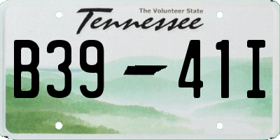 TN license plate B3941I