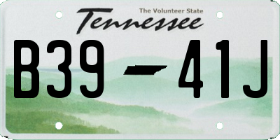 TN license plate B3941J