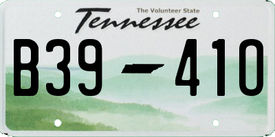 TN license plate B3941O