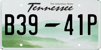 TN license plate B3941P