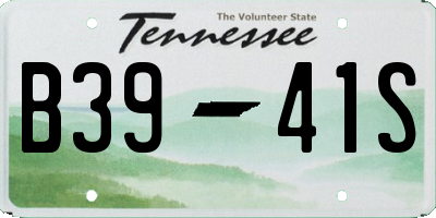 TN license plate B3941S