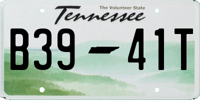 TN license plate B3941T