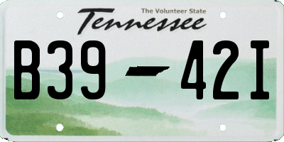 TN license plate B3942I