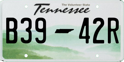TN license plate B3942R