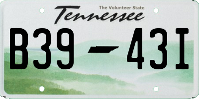 TN license plate B3943I