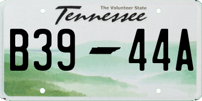 TN license plate B3944A