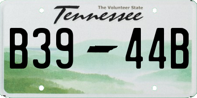 TN license plate B3944B