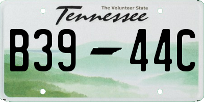 TN license plate B3944C