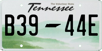 TN license plate B3944E