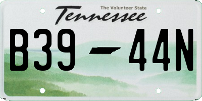 TN license plate B3944N