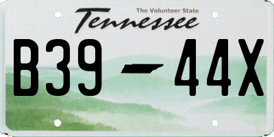 TN license plate B3944X