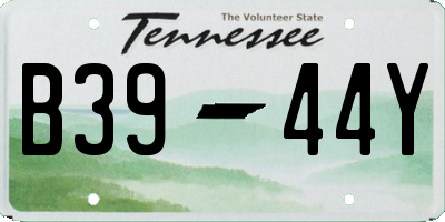 TN license plate B3944Y