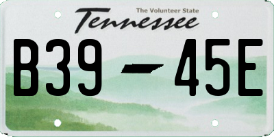 TN license plate B3945E