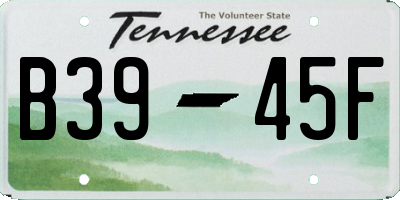 TN license plate B3945F