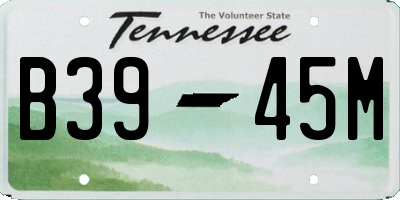TN license plate B3945M
