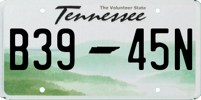 TN license plate B3945N