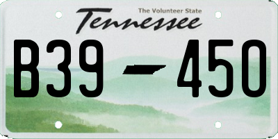 TN license plate B3945O