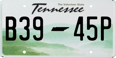 TN license plate B3945P