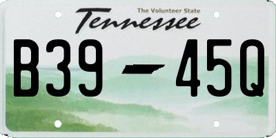 TN license plate B3945Q