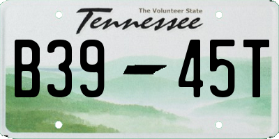 TN license plate B3945T