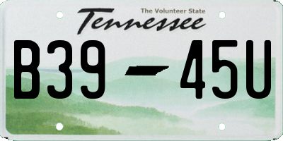 TN license plate B3945U