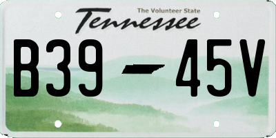 TN license plate B3945V