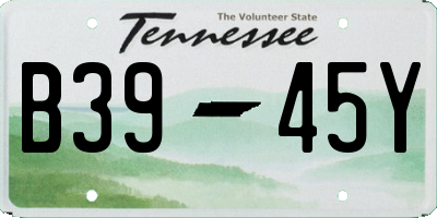 TN license plate B3945Y