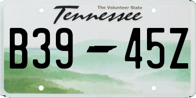 TN license plate B3945Z