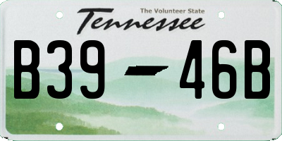 TN license plate B3946B