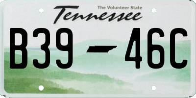 TN license plate B3946C