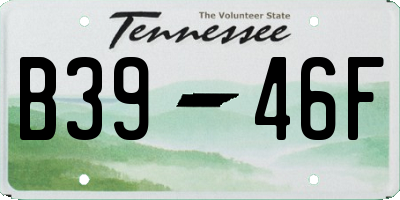TN license plate B3946F