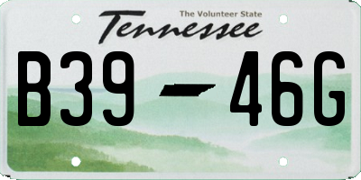 TN license plate B3946G
