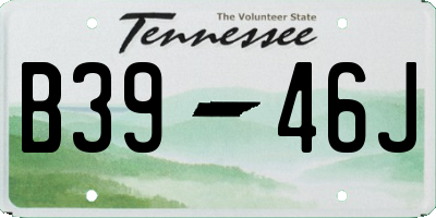 TN license plate B3946J
