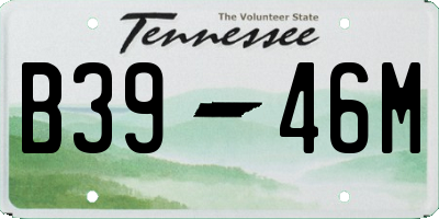 TN license plate B3946M