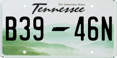 TN license plate B3946N