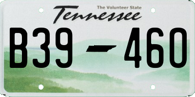 TN license plate B3946O