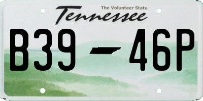 TN license plate B3946P