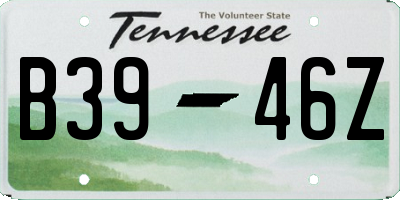 TN license plate B3946Z
