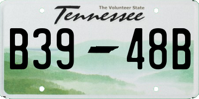 TN license plate B3948B