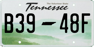 TN license plate B3948F