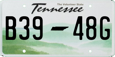 TN license plate B3948G