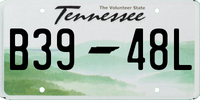 TN license plate B3948L
