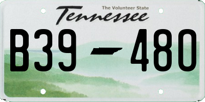 TN license plate B3948O