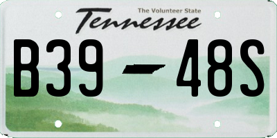 TN license plate B3948S