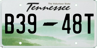 TN license plate B3948T