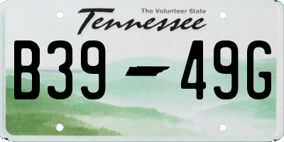 TN license plate B3949G