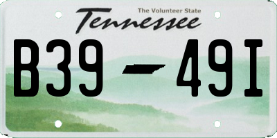 TN license plate B3949I