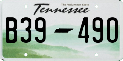 TN license plate B3949O
