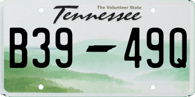 TN license plate B3949Q